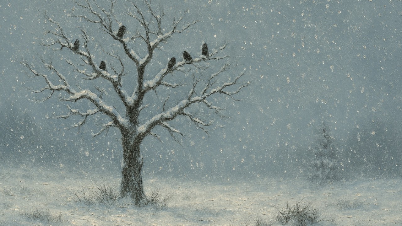 Art For Your TV | 1 Hour | 4K | Ambiente | Painting: Six Winter Witnesses