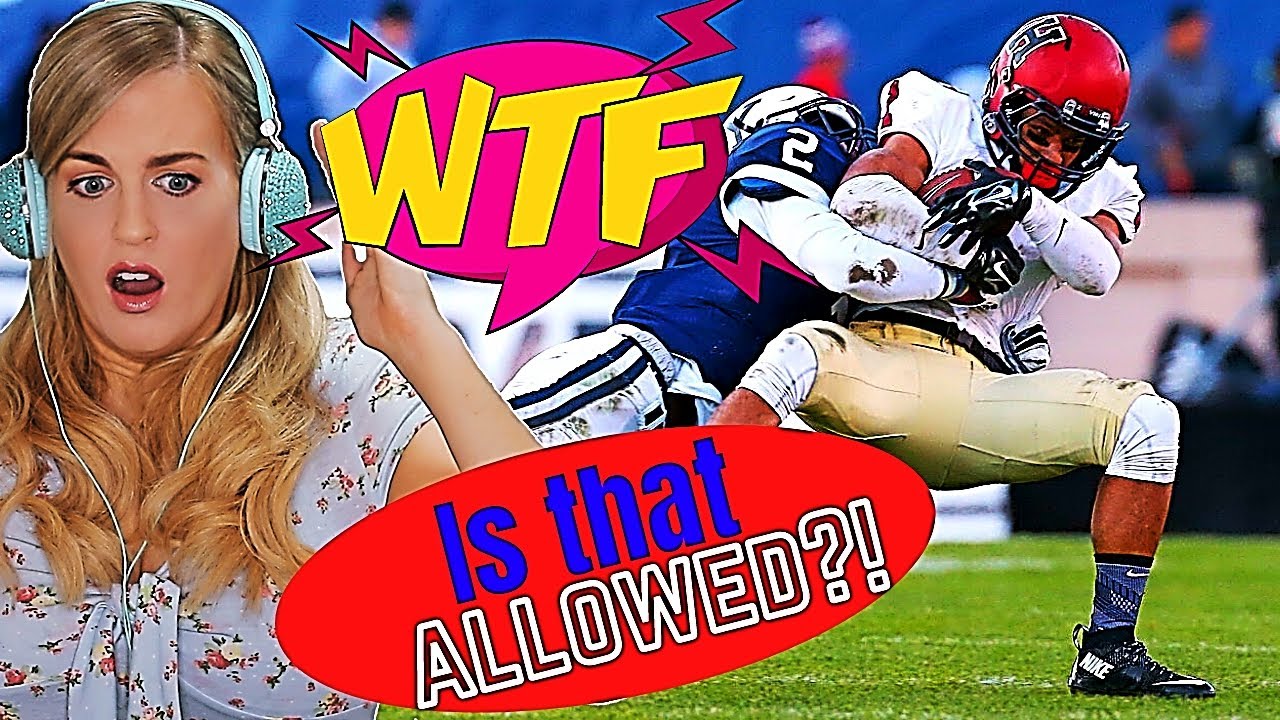 IRISH Girl Rugby Coach Reacts to Biggest AMERICAN Football Hits EVER FTFT!