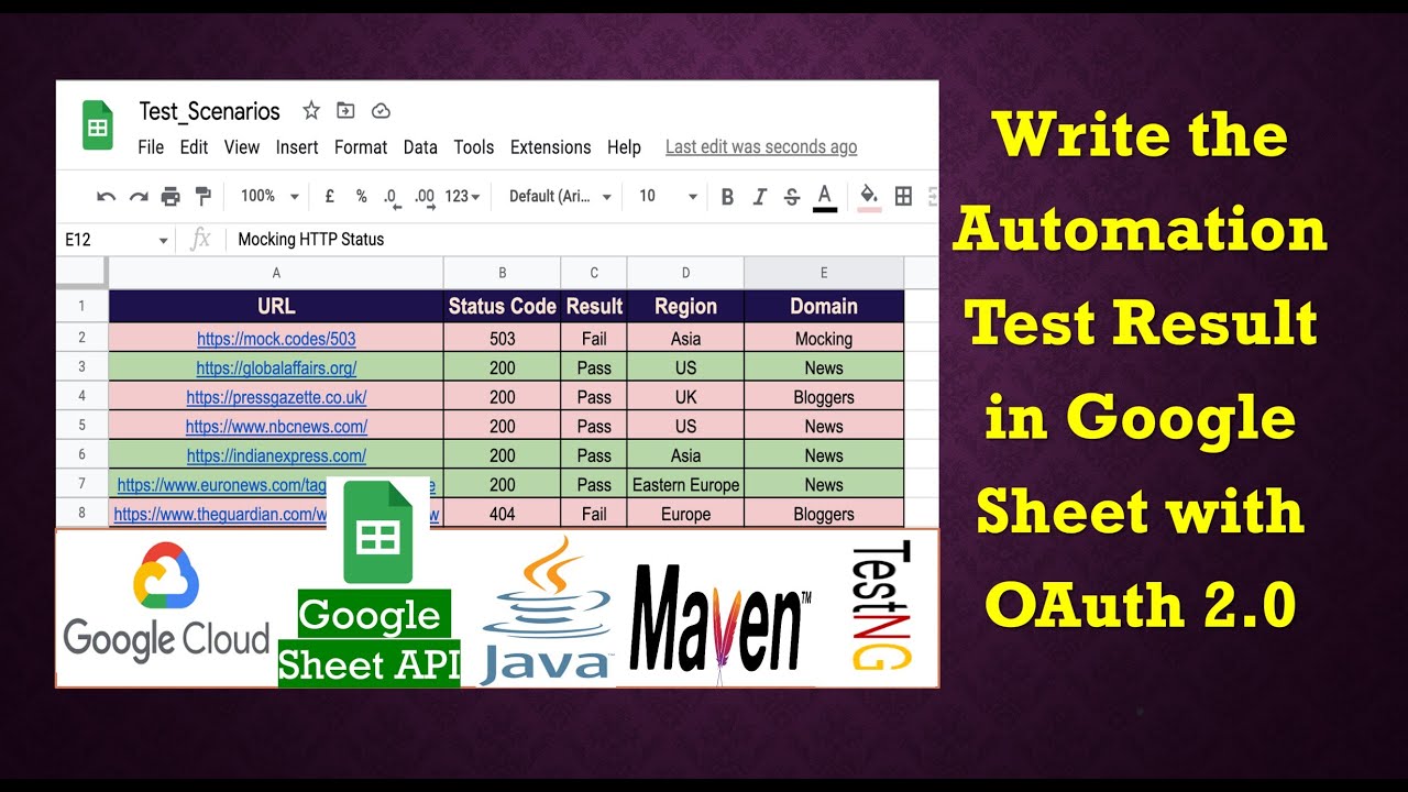 Write Test Results in Google Sheets with the help of TestNG, Maven, Java & OAuth 2.0 - Part 4