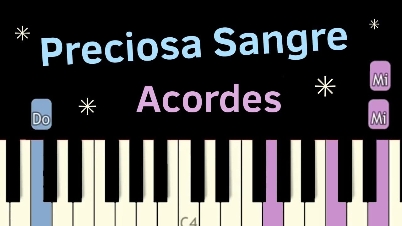 Preciosa sangre PIANO tutorial f&aacute;cil 🎹 Como tocar notas acordes Marco Barrientos y Julio Melgar