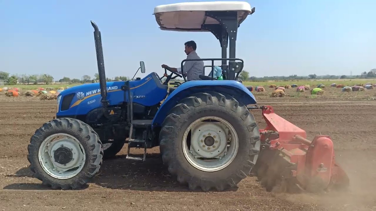New holland 5510 Excel 4wd with 7 fitt MASCHIO Rotavetar 