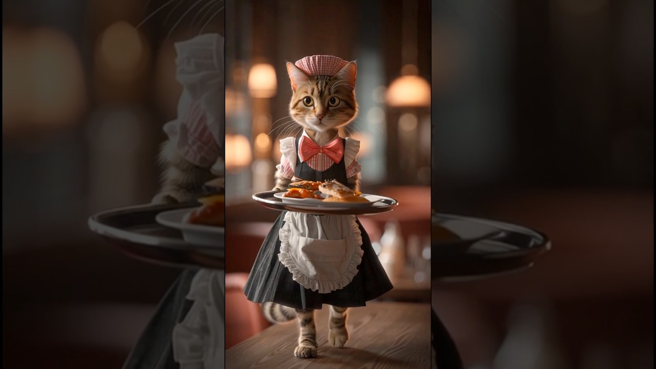 Waitress Cat on Duty 😭🐾 