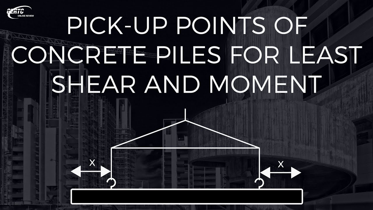 Pick-up Points of Piles: Least Shear and Moment (MECHANICS/STRUCTURAL THEORY/STRENGTH OF MATERIALS)