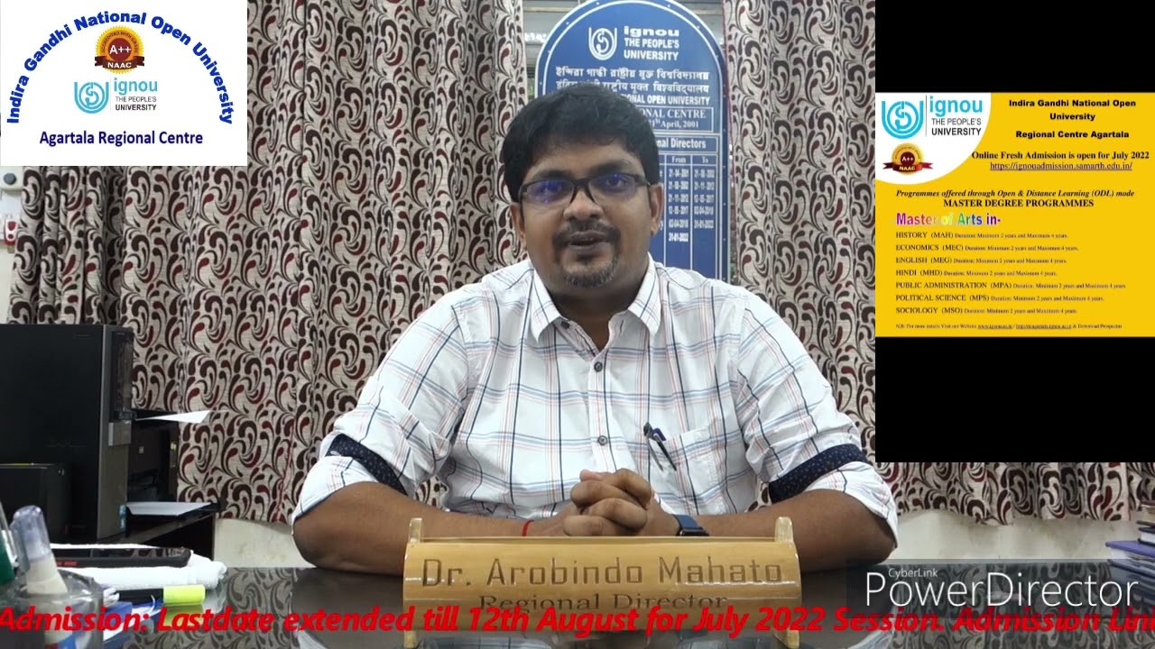 IGNOU OH KWTAL COURSE UPDATE WNGKHA TRIPURAO DREAM OF EDUCATION IGNOU RC AGARTALA BG AROBINDO MATHTO