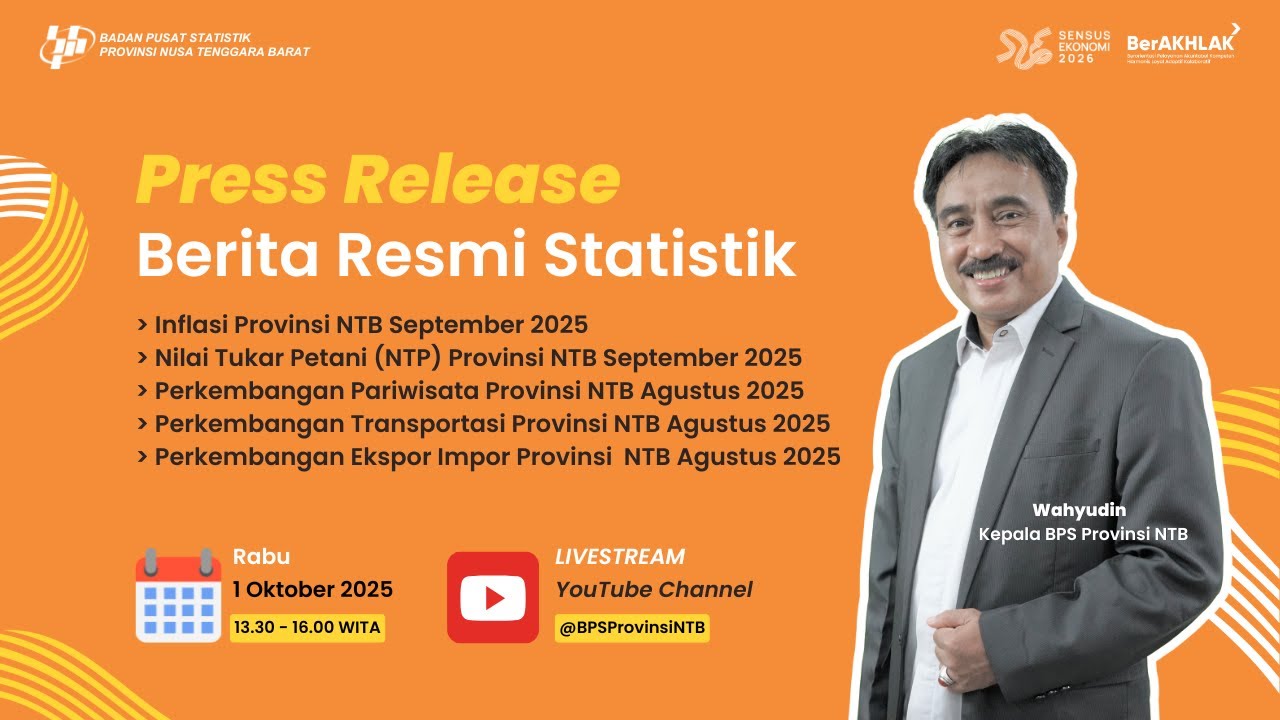 Rilis BRS 1 Oktober 2025 - BPS Provinsi Nusa Tenggara Barat
