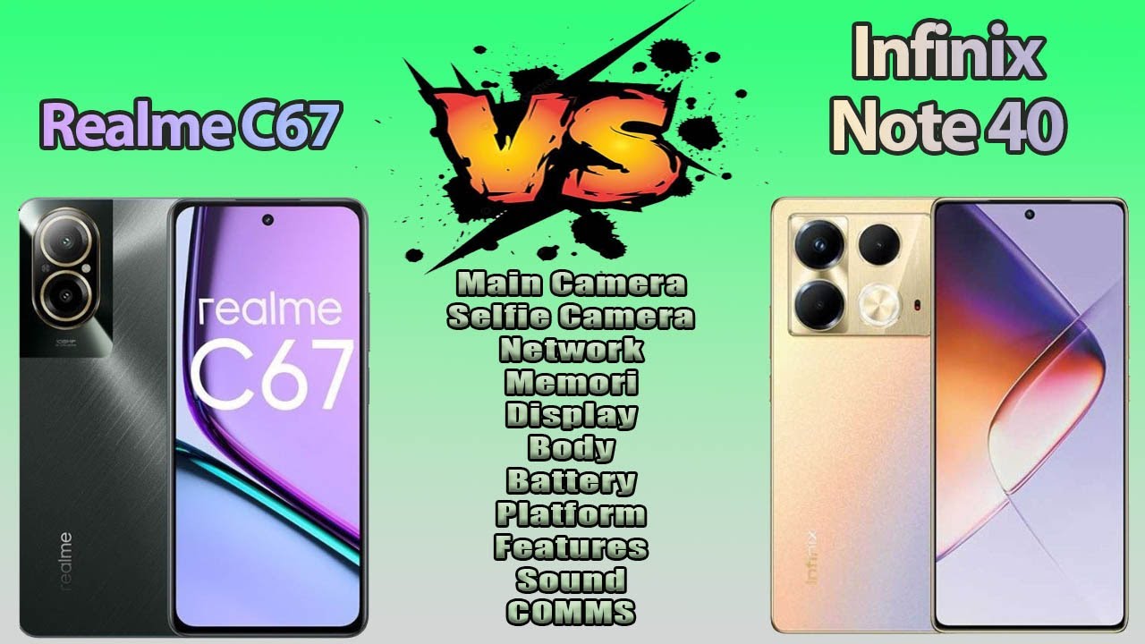 Realme C67 Vs Infinix Note 40 Comparison