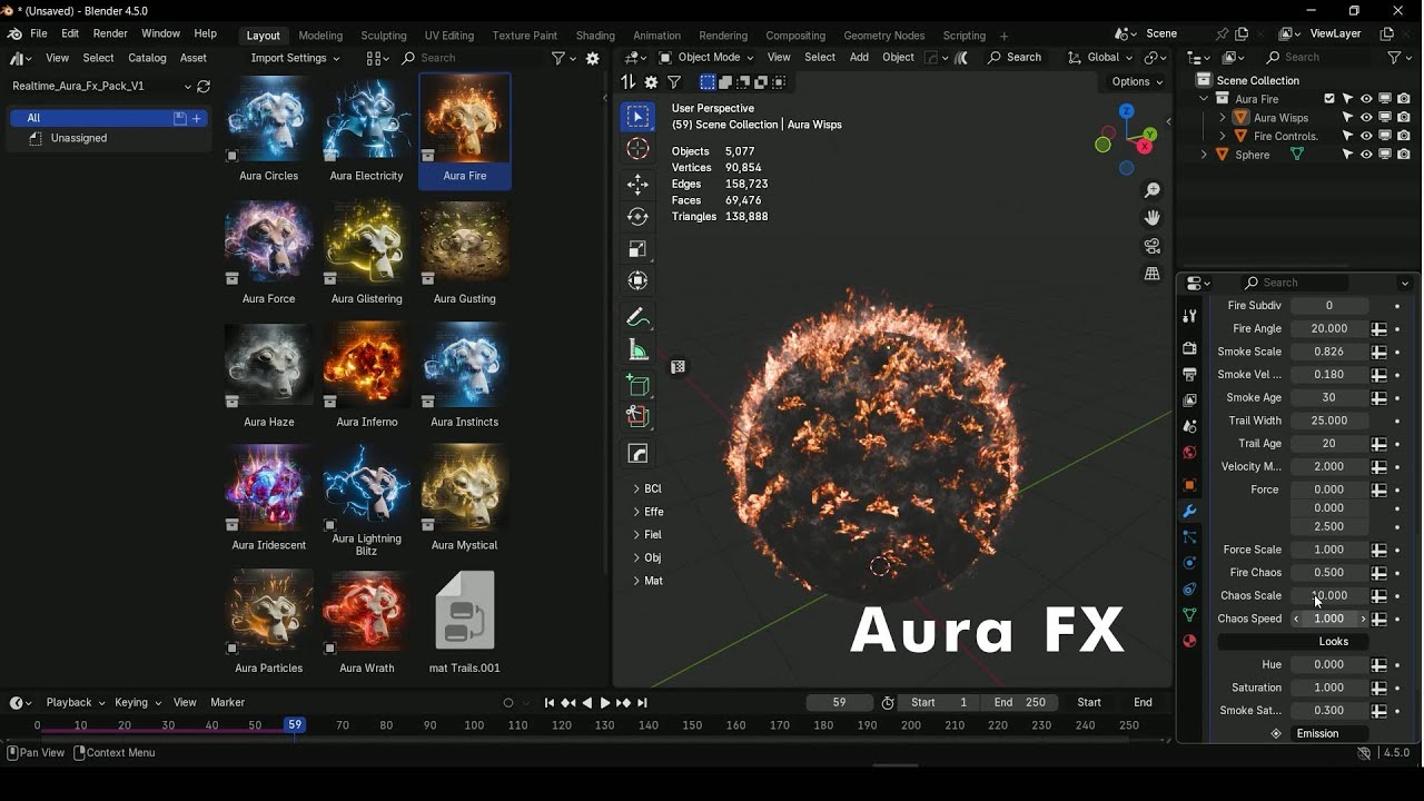 Realtime Aura FX Blender Addon