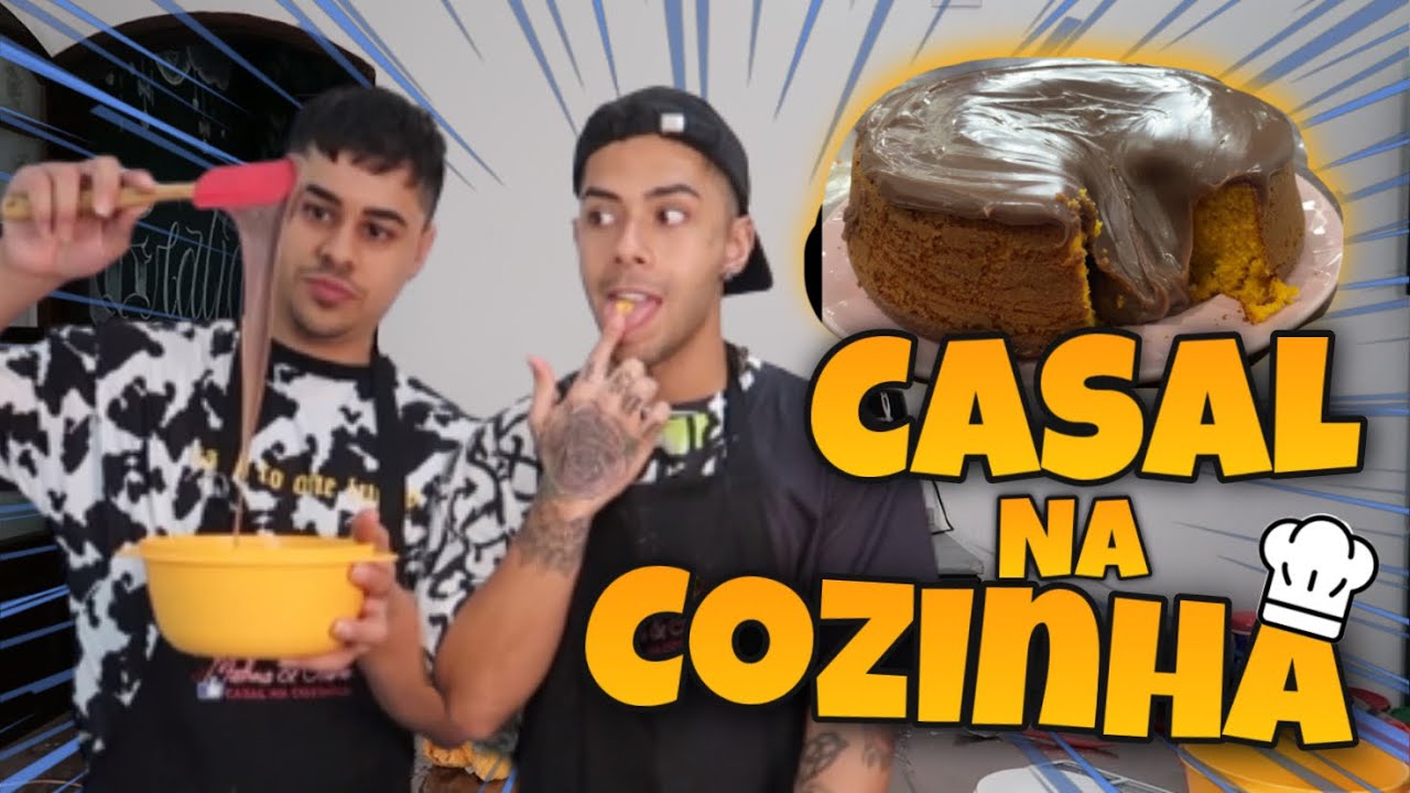 CASAL NA COZINHA - O BOLO TRANSBORDOU