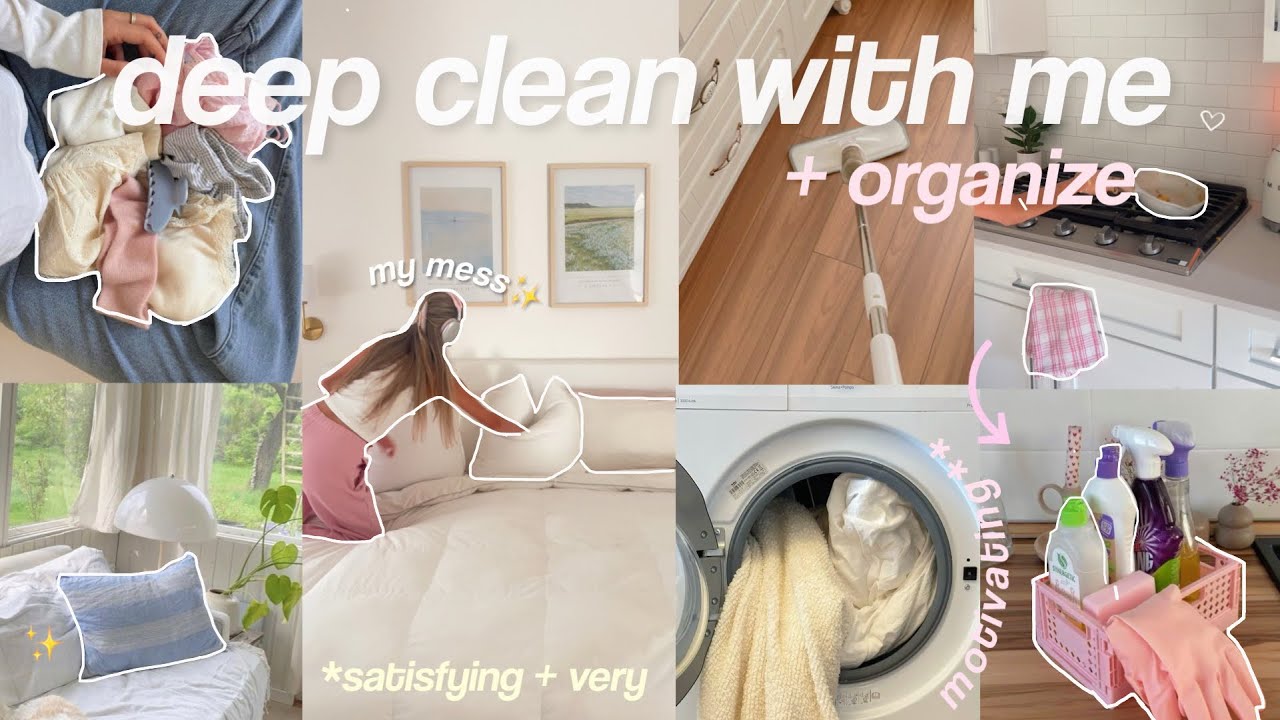 Огромная ГЛУБОКАЯ ОЧИСТКА + ОРГАНИЗАЦИЯ со мной☁️ *мотивирующий + удовлетворяющий* летний выпуск