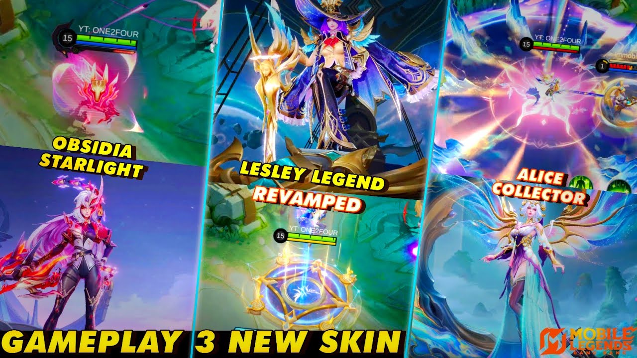 GAMEPLAY 3 NEW SKIN | LESLEY LEGEND REVAMP | ALICE COLLECTOR  | OBSIDIA STARLIGHT