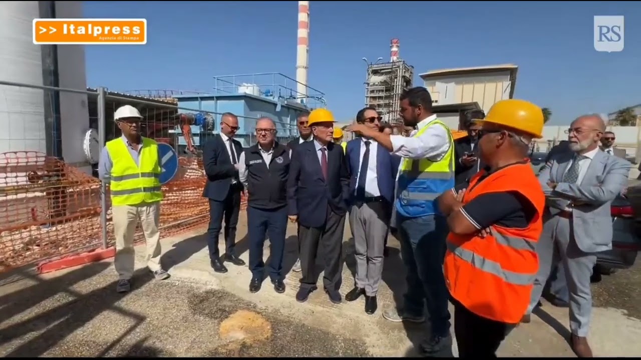 Dissalatori in Sicilia, Schifani visita l&rsquo;impianto di Porto Empedocle