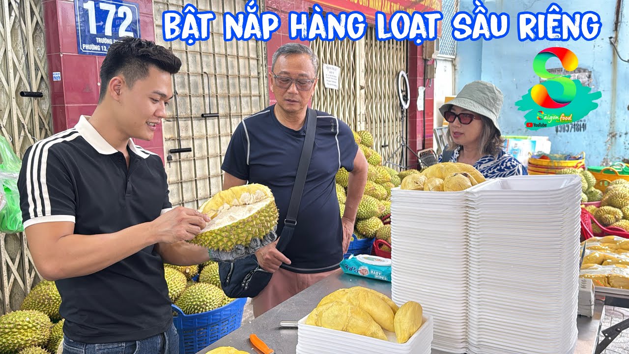 🟢Hàng loạt sầu riêng được bật nắp làm buffet quá ngon