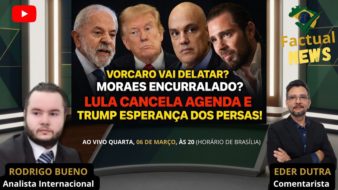 VORCARO VAI DELATAR? + MORAES ENCURRALADO? + LULA CANCELA AGENDA E TRUMP ESPERANÇA DOS PERSAS!