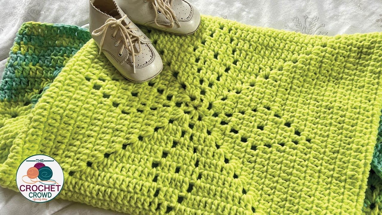Crochet Baby Diamonds Fleece Baby Blanket Pattern