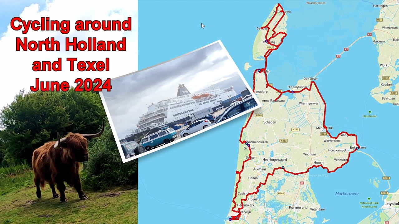 Cycling Holiday Tour around North Holland and Texel - June 2024 - sun, rain and wind - great fun