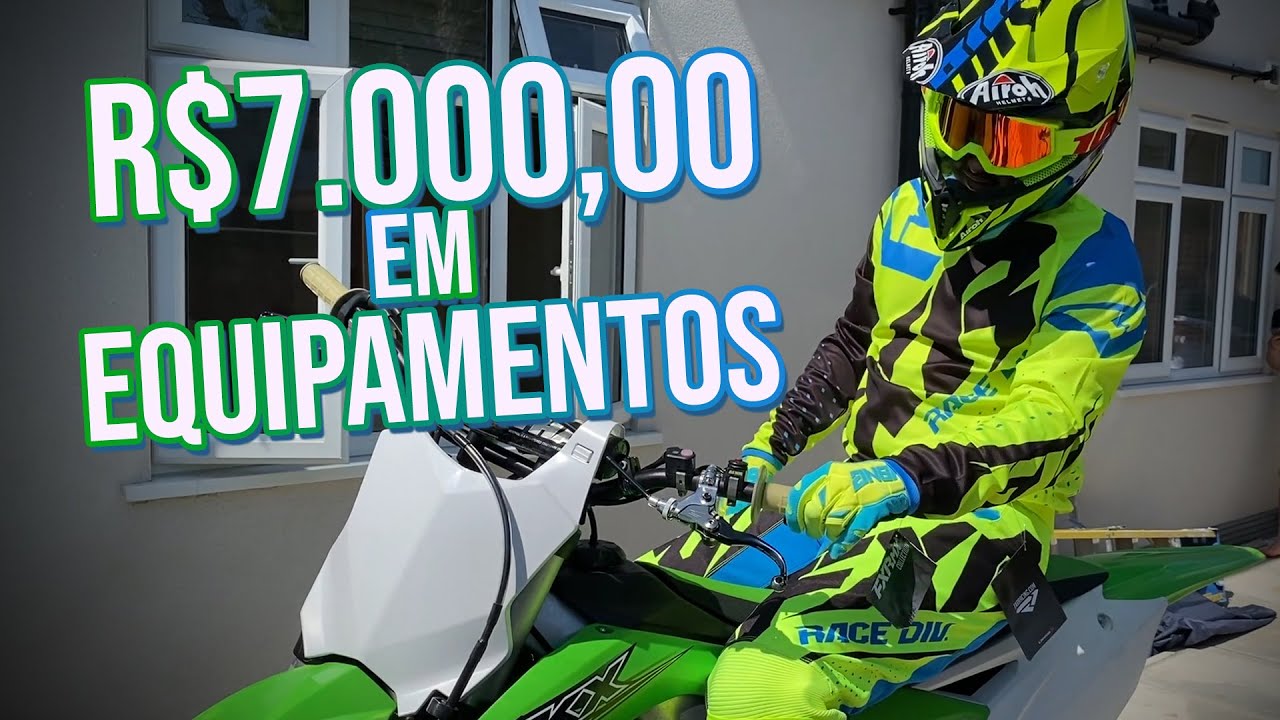 GASTEI 7000 REAIS EM EQUIPAMENTOS PARA MOTOCROSS