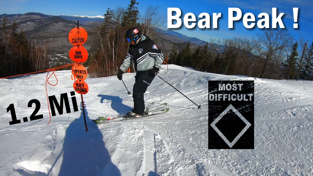Attitash Mountain Black Diamond Run TOP to BOTTOM!