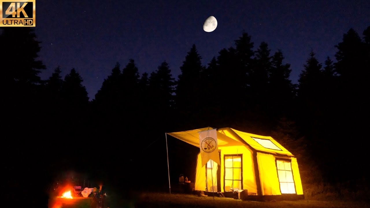 STUNNING SUMMER CAMP BY THE LAKE UNDER THE MOONLIGHT - FROGS DID NOT LET US SLEEP!