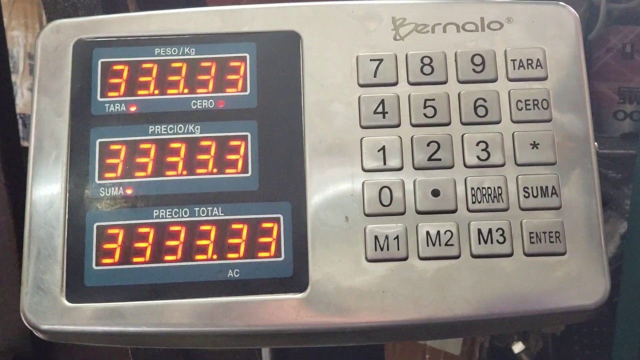 Ajuste de peso (calibración) y configuración indicador Bernalo tcs-300