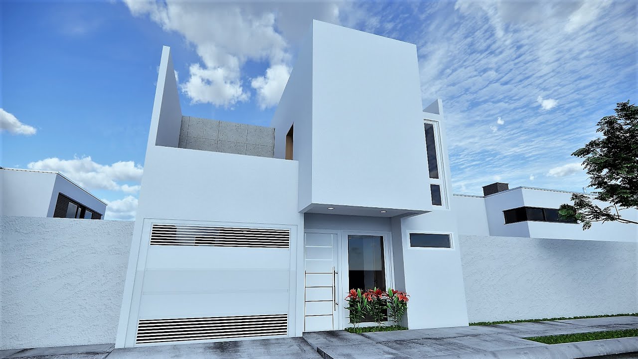 CASA PEQUEÑA MINIMALISTA 8x15 m