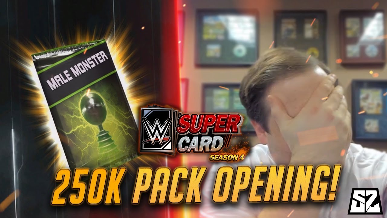 WWE SUPERCARD SEASON 4 - 250K CREDITS MONSTER PACK OPENING!!