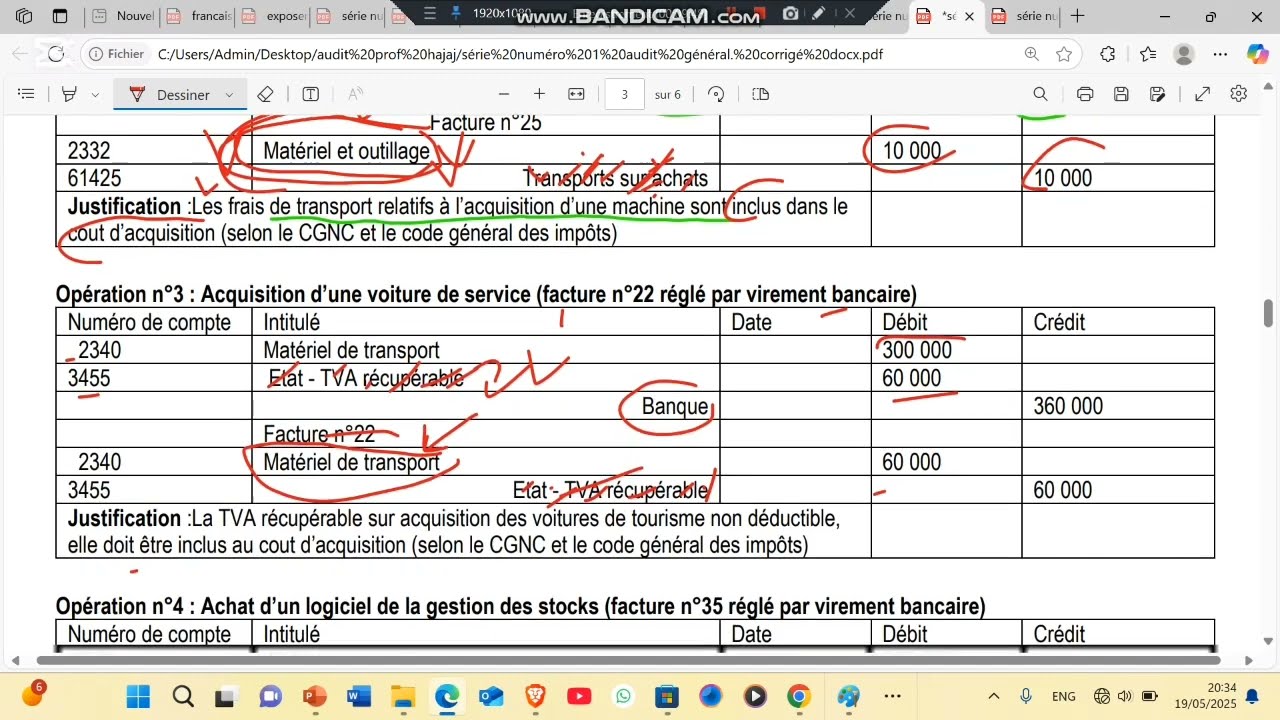 Série 1: Audit (exercice 1)