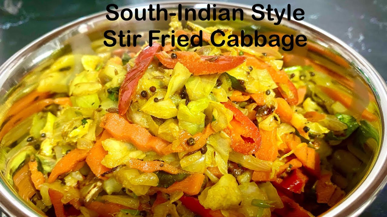 EASY STIR-FRIED CABBAGE (South Indian Style) | Su's Cookbook