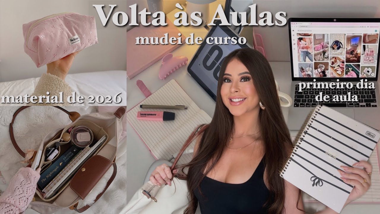 Primeiro Dia de Aula: mudei de curso, material de 2026, vlog! 🌟