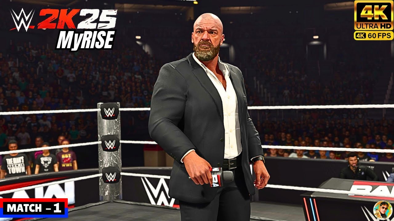 WWE 2K25 MyRISE — Прохождение Triple H Entry и матча Miz [4K 60FPS PC] Без комментариев
