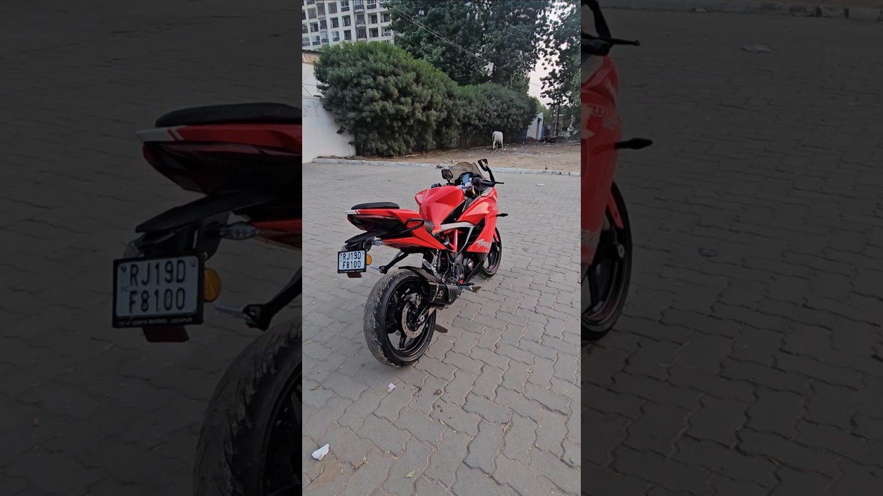 Apache RR310 Akrapovic Exhaust Sound soo loud 😱 #rr310 #exhuast #motorcycle