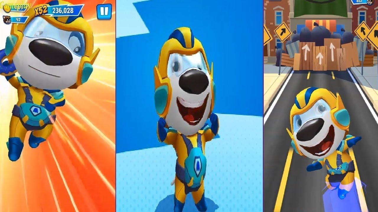 Talking Tom Hero Dash Android Gameplay #6 - Superhero HANK New Outfit Unlocked