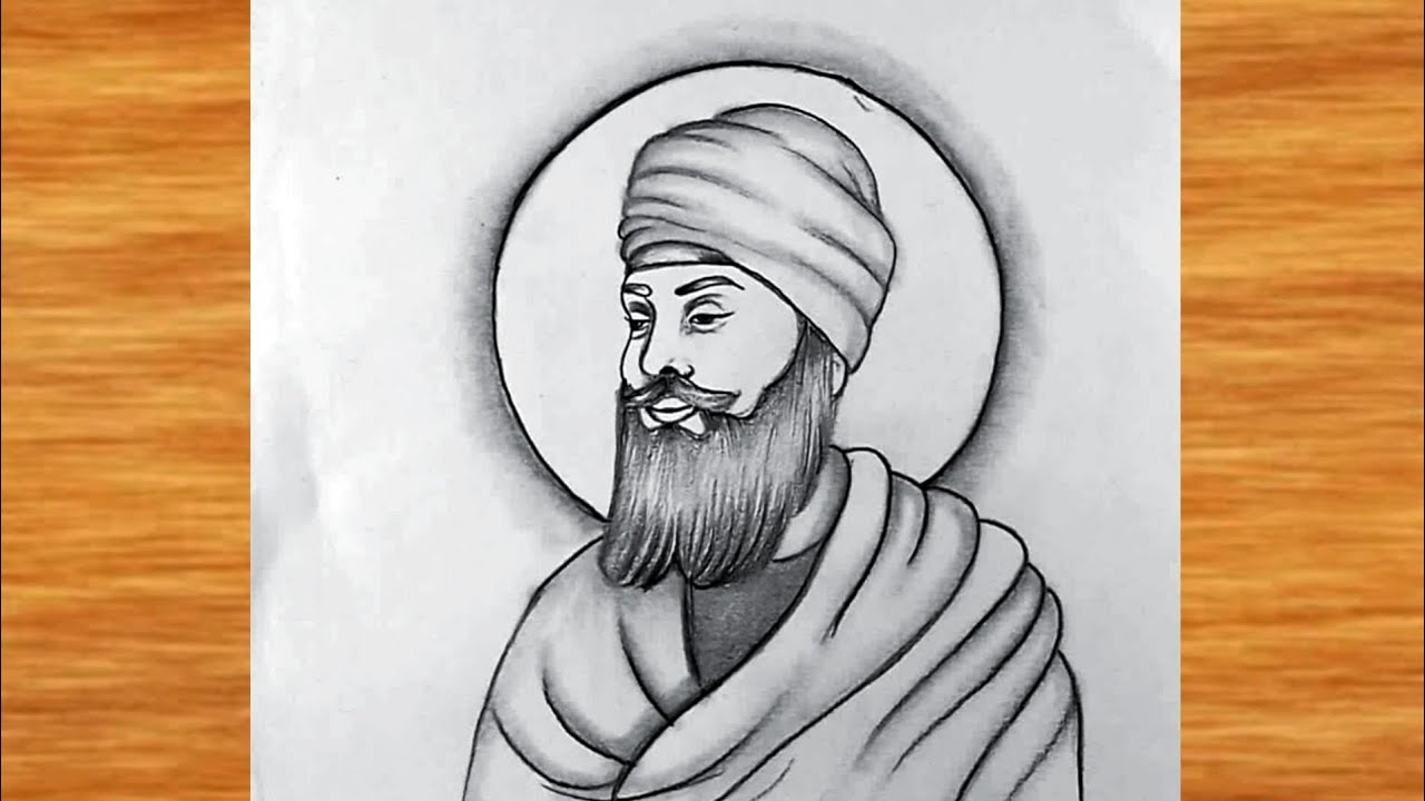 Guru Teg bahadur singh ji ki drawing || gure teg bahadur sahid divash drawing|| sahid divash drawing