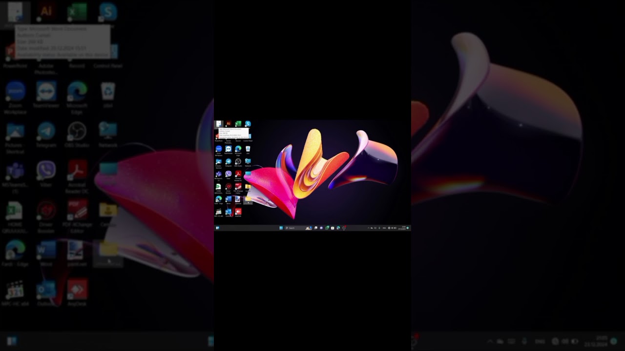 WINDOWS 11  İş  masası konteks menyu