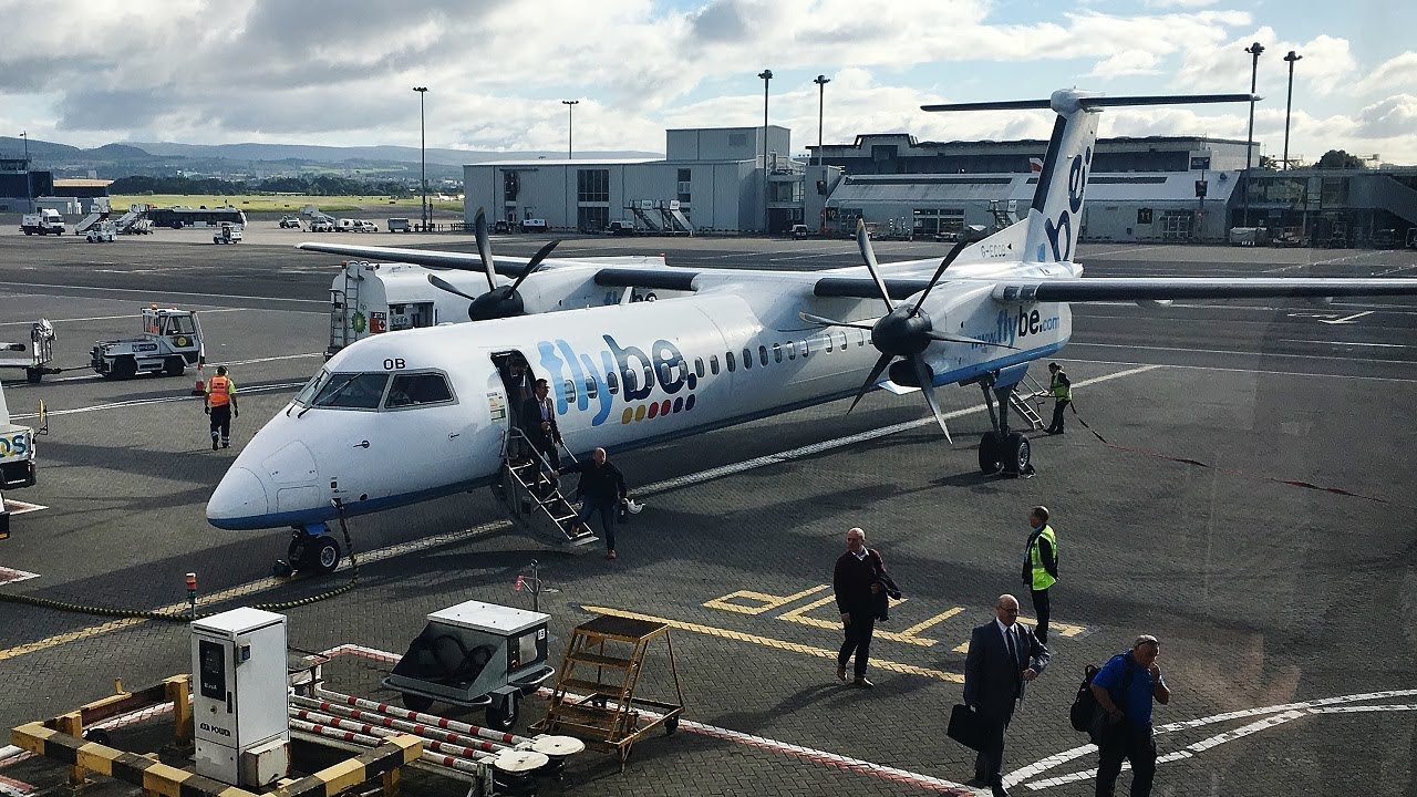 Flybe Bombardier Dash-8 Q400 Glasgow to Birmingham *Full Flight*