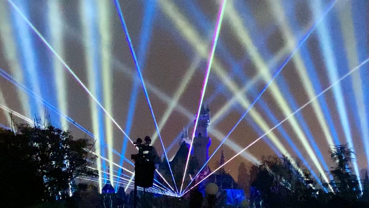 【DLR】濃霧のおかげでレーザーが映える！遠くから通りすがりに撮ってみた Mickey’s Mix Magic @ディズニーランド