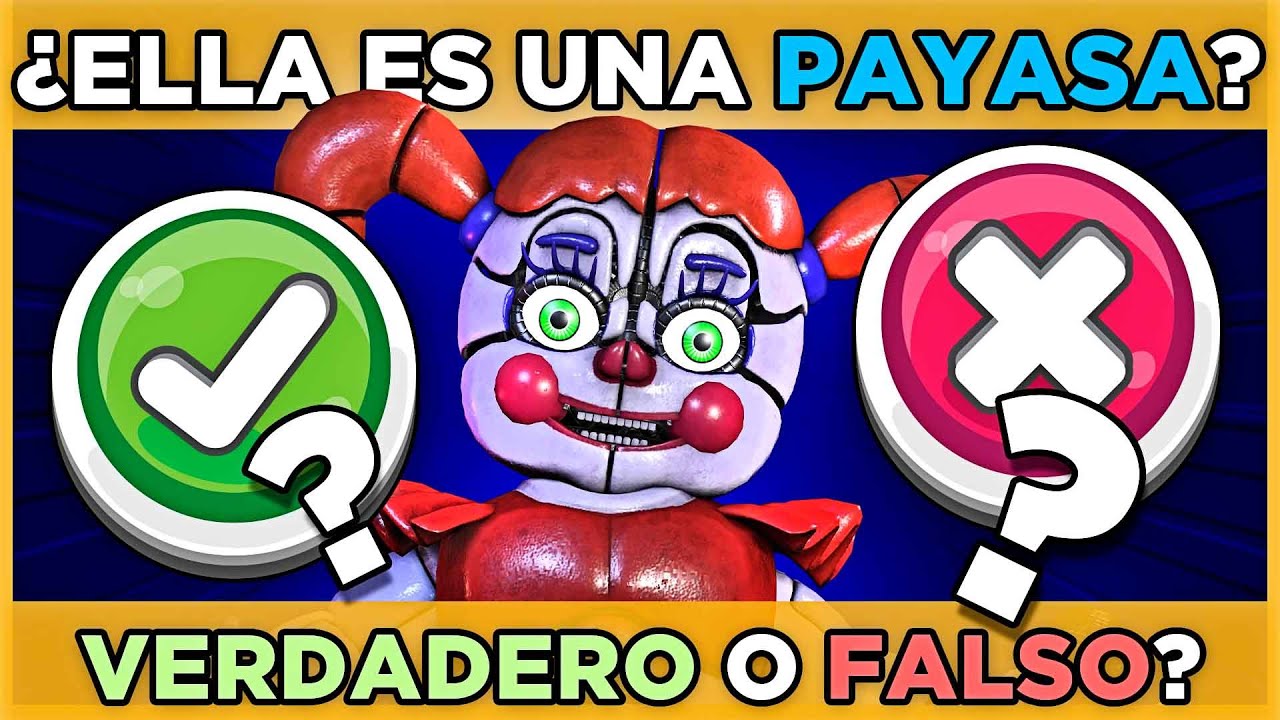 🐻🎩 FNAF | 30 preguntas de Verdadero o Falso Edición: Five Nights at Freddy's  #monoquiz #trivia