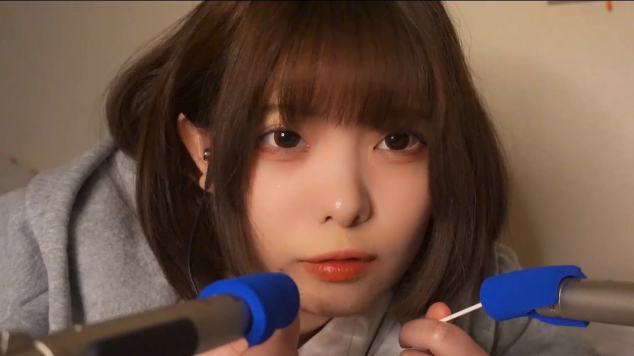 【ASMR】【囁き声】同級生のjkが疲れたアナタに添い寝で耳かき【ロールプレイ】【綿棒】