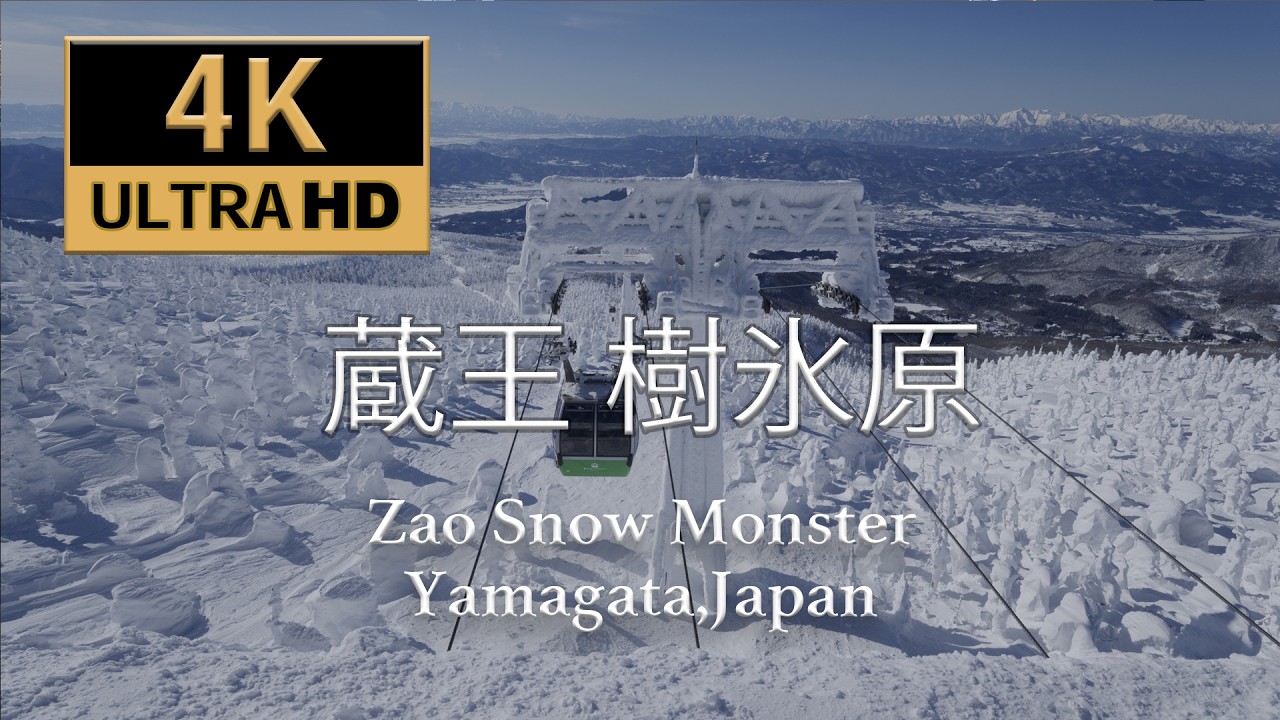 【8K】Zao Snow Monsters｜蔵王 樹氷 絶景ドローン空撮 Ice Monsters Japan