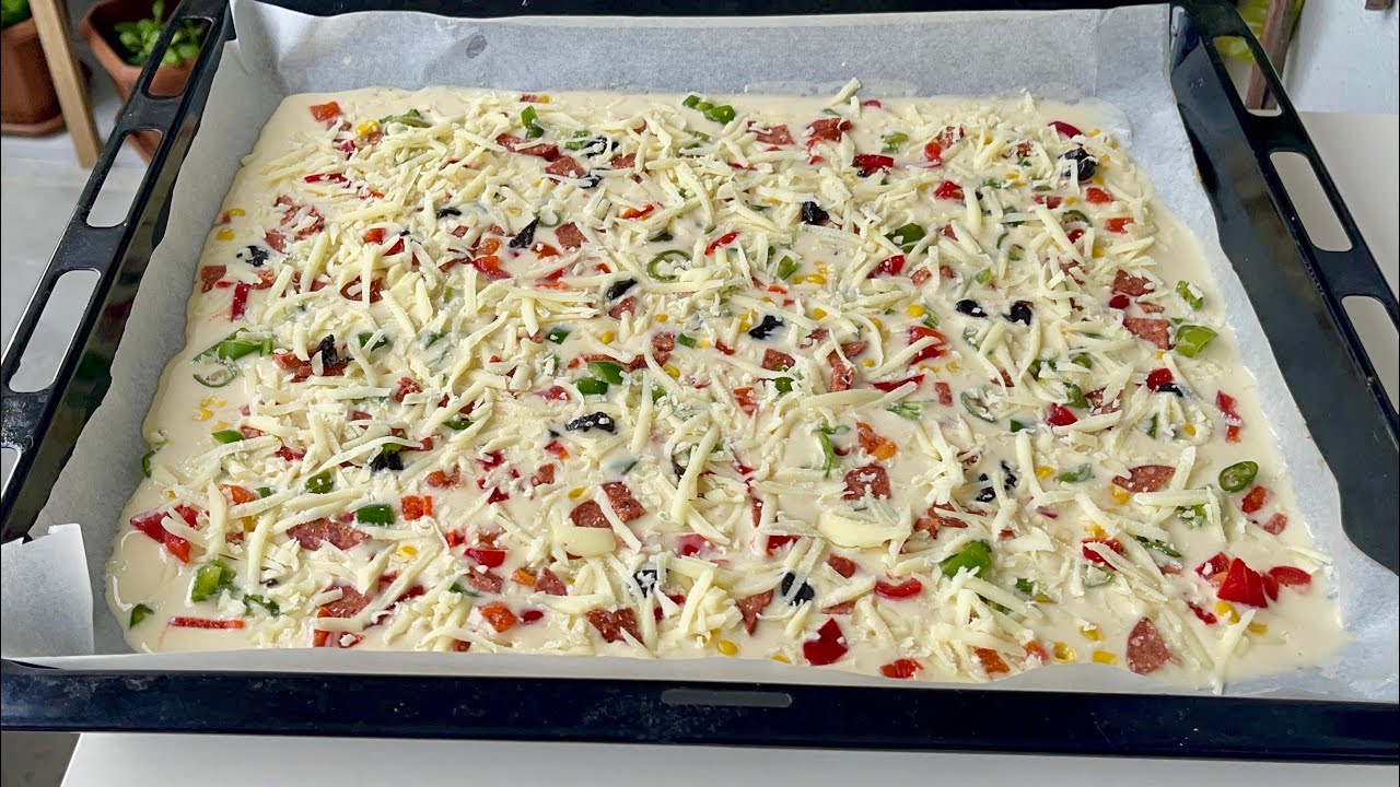 👉Kahvaltıya 5 Dakikaya KREP PİZZA🤌Hamur Yoğurmadan EN KOLAY Pizza Tarifi 💯🍕