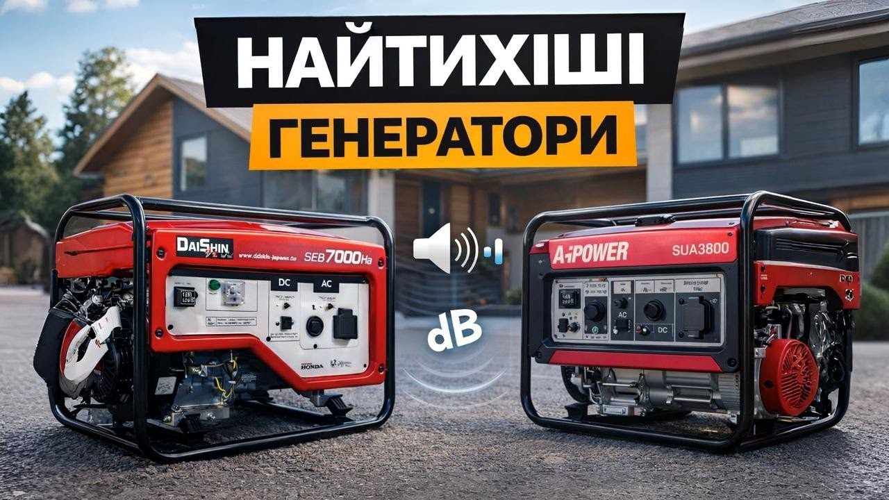 Найтихіші генератори для дому та дачі. Топ-5 бензинових та двопаливних моделей з найнижчим рівнем дБ
