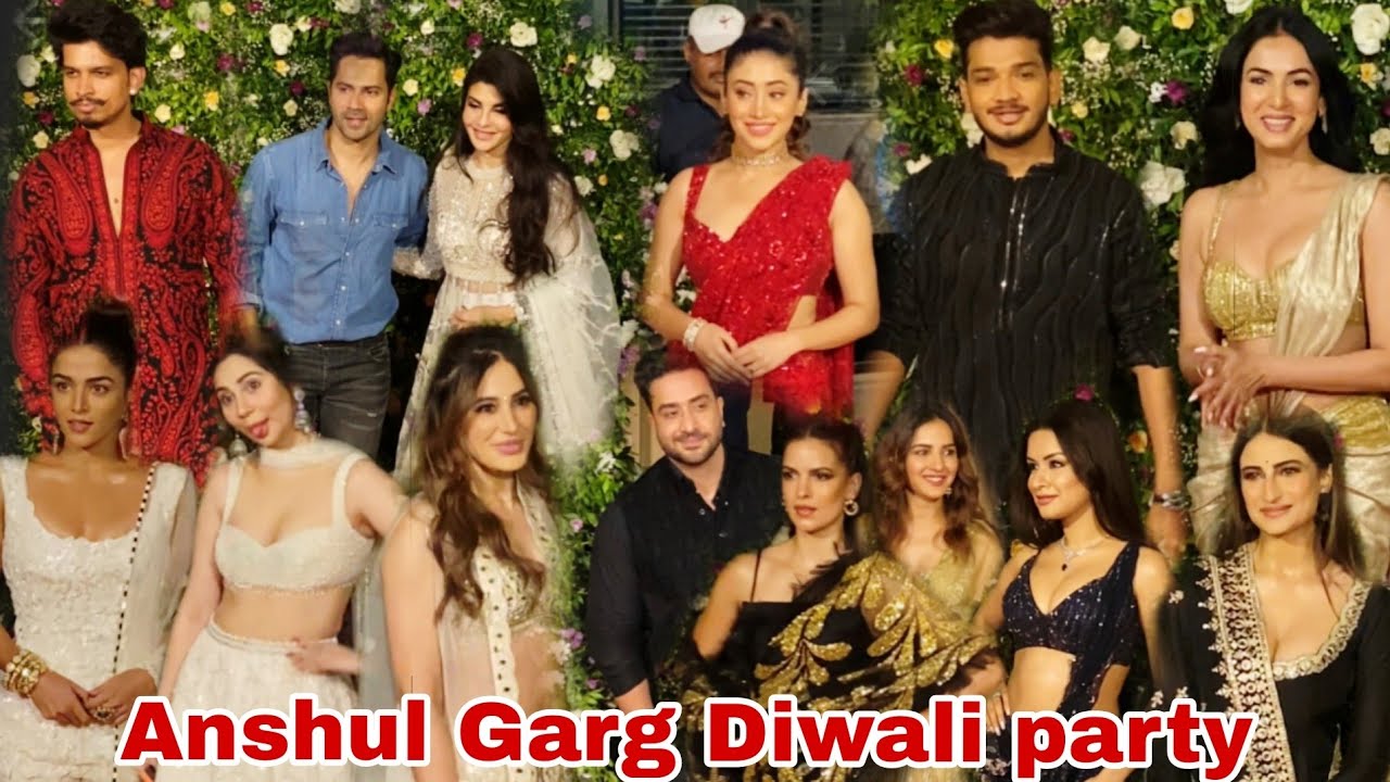 Anshul Garg Diwali Party Varun Jacqueline Shivangi Jasmin Aly Avneet Sana Munawar Nushrat Sonu Sood