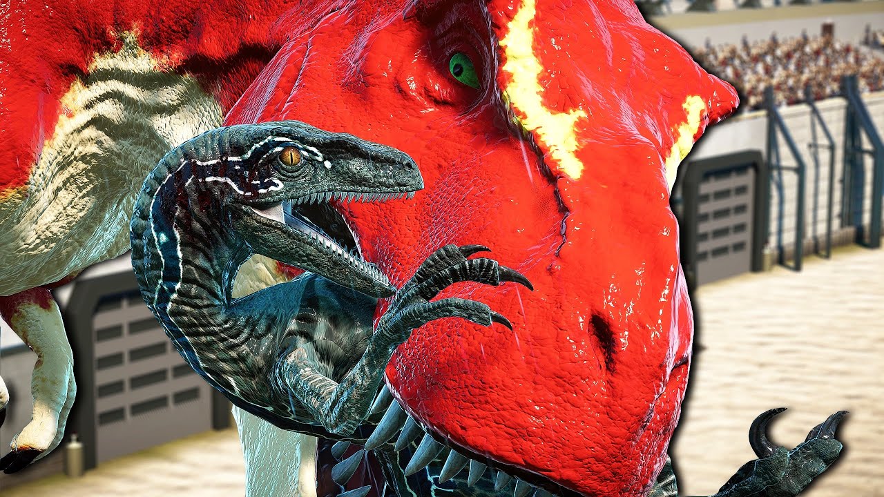 DINOSAUR KING vs JURASSIC WORLD!! - Jurassic World Evolution