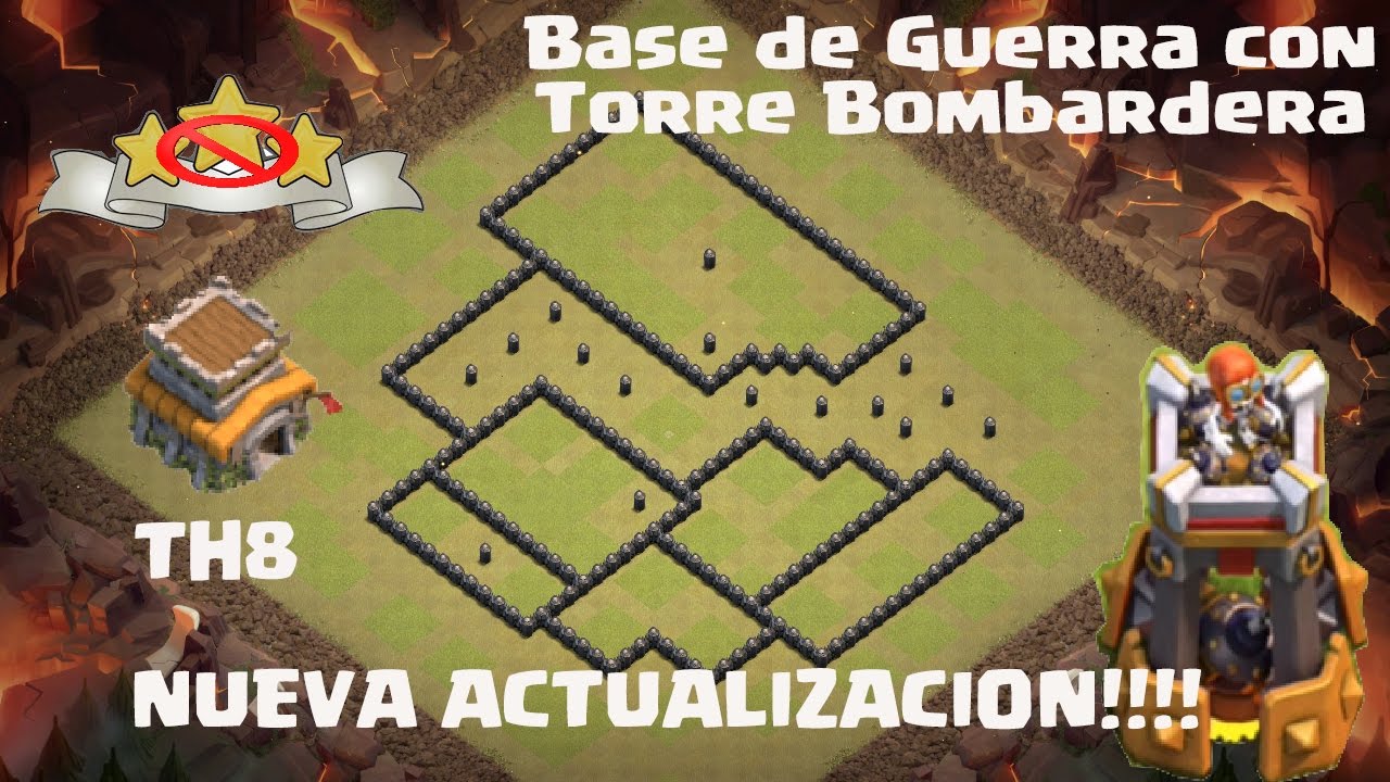 Base De Guerra TH8 anti 3 Estrellas |TORRE BOMBARDERA |Anti Dragones/GoWiPe/Gohog/ CLASH OF CLANS