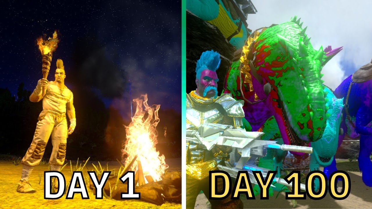 SURVIVING 100 DAYS ARK MOBILE HARDCORE -THE MOVIE PART 2 (Sobrevivendo 100 dias O FILME PARTE 2)