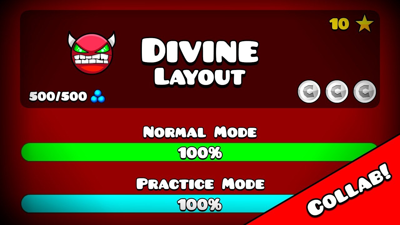 DIVINE LAYOUT [1080p60] || MEGACOLLAB || GEOMETRY DASH 2.11