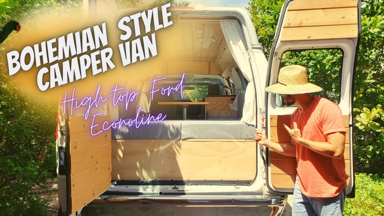 Bohemian style Ford Econoline camper van