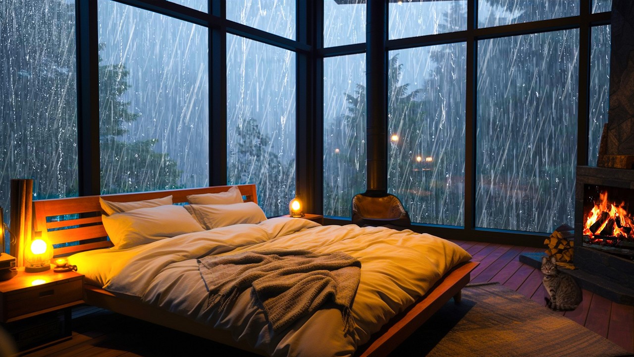 24 Stunden Regen am Fenster 🌧️ Gemütliches Ambiente für tiefen Schlaf und Entspannung