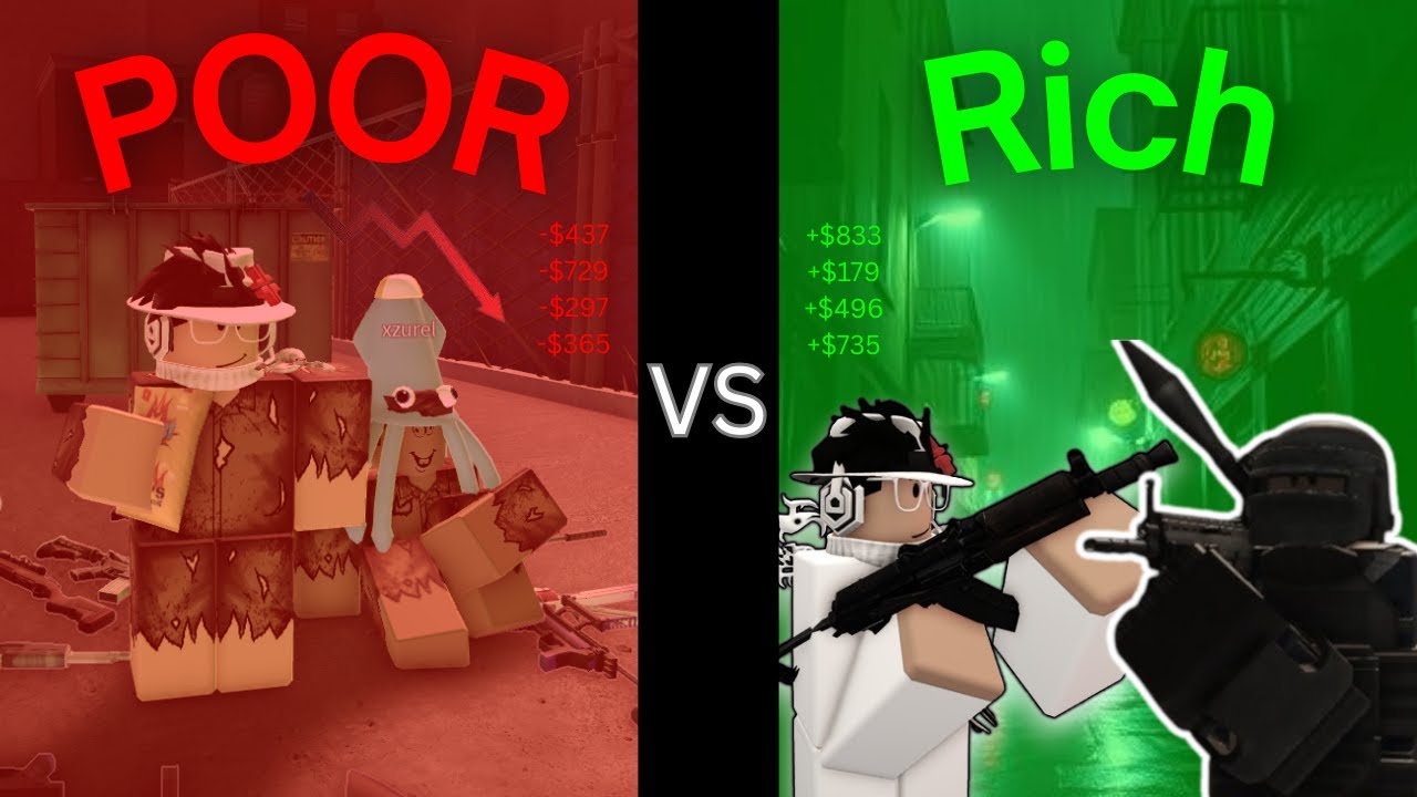 POOR vs RICH in Roblox Criminality | A Hobo Challenge