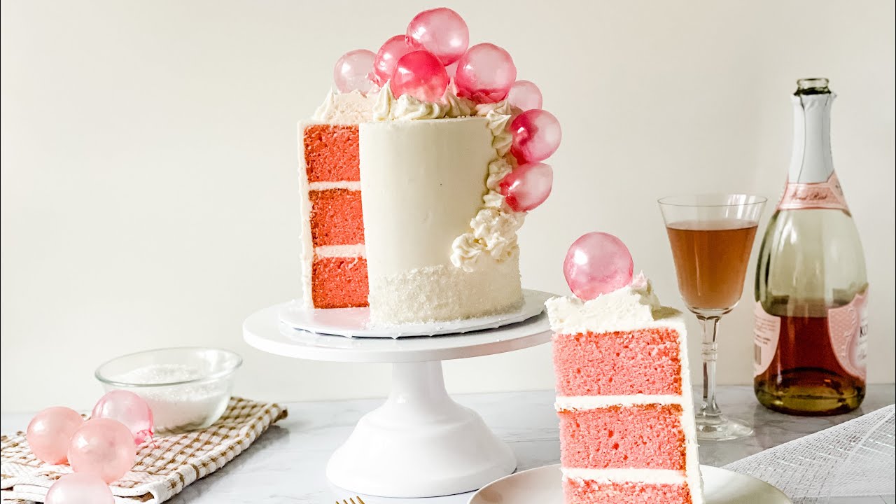 Rosé Pink Champagne Cake That'll Make You Look Like A Pro