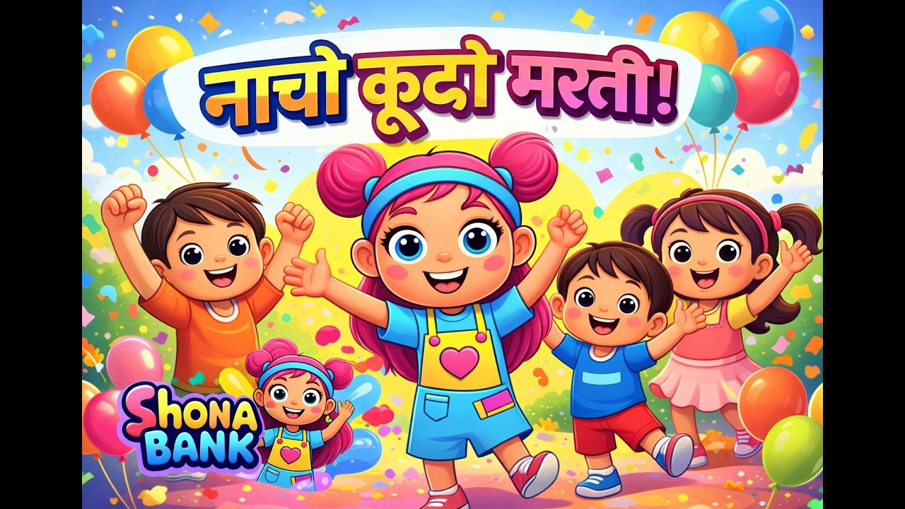 नाचो कूदो मस्ती करो | Kids Dance Song in Hindi | Shona Bank #kids #kidsvideo #kidssongs